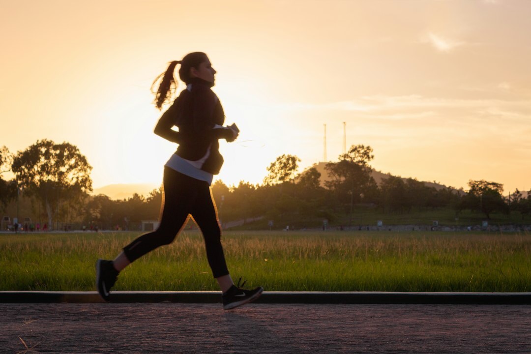 woman running outdoors