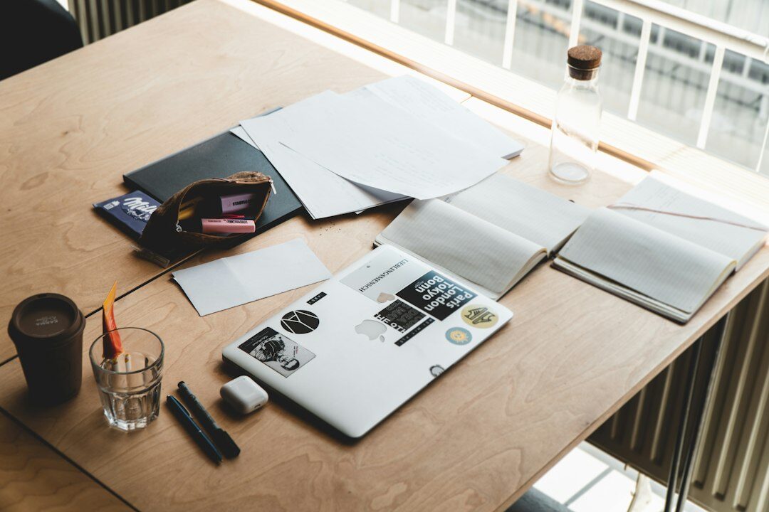fact checking documents on desk